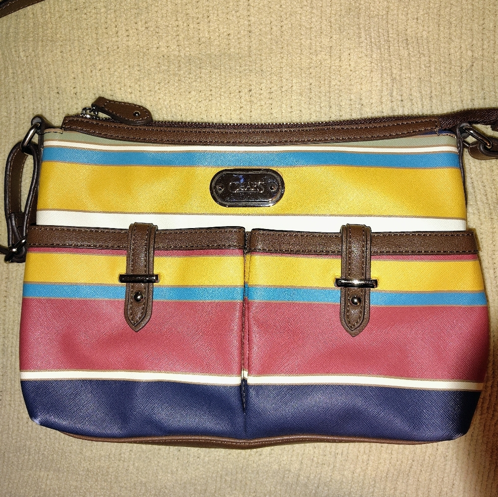 Vintage Chaps Carlene multi stripe purse